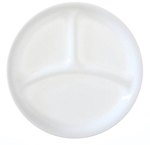 Corelle Livingware Winter Frost White 8.5 Divided Lunch Plate (Set of 4) by Corelle Coordinates