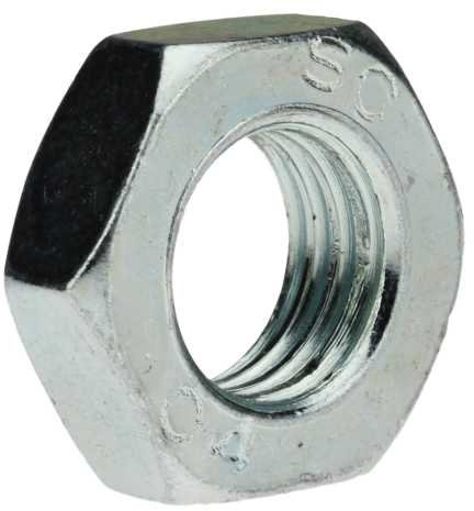 Reidl Sechskantmuttern niedrige Form M 33 x 1,5 mm DIN 936 17 H galv. verzinkt farblos 25 Stück