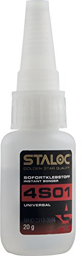 STALOC Sofortklebstoff 4S01 | Sekundenkleber universal | schnellhärtend | klebt Metall, Kunststoff, Holz, Gummi, Glas, Keramik usw. | 20 g