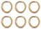 DII Dekorativ Set mit verschlungenen Serviettenringen, Messing, Tri-Color, One Size, 6