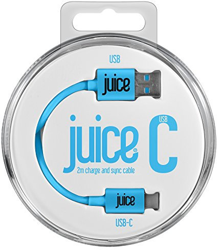 Juice USB Type C 1m Charger and Sync Cable for Samsung Galaxy S20, S10, S9, S8, S20 Plus, Huawei P30, P20, Sony, Apple Ipad 2020, Pro 2020, Air 2020 - Aqua