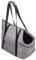 BOUTIQUE ZOO Hundetasche - Grau (Kunstleder/Wildlederimitat), L bis 15 kg - Tragetasche für kleinen und mittleren Hund, Welpen, Katze