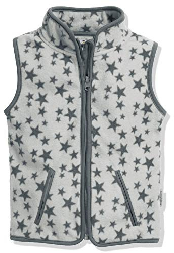 Playshoes Fleece Weste Unisex Kinder Outdoor-Oberteil, grau Sterne, 116
