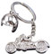 Sportigo ® Motorrad mit Motorradhelm Schlüsselanhänger in der Farbe Silber/Schlüssel Anhänger Biker Motorradfahrer Chopper Geschenk Geschenkidee