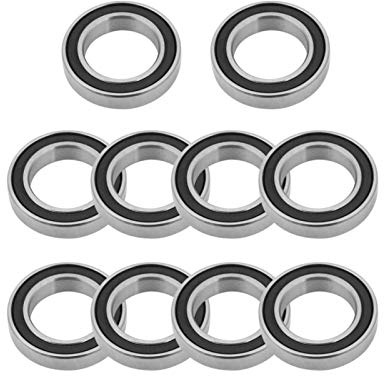 Akozon Rillenkugellager Kugellager 10 stücke 6802-2RS Gummi Sealed Rillenkugellager 15mm 24mm 5mm Dünnes Gummi Abgedichtete Kugellager für kleine Hobby 15mm Welle/Rute Projekte