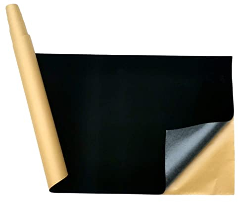 Selbstklebender Samtstoff, selbstklebende Samtstoffrolle, beflockter Stoff für Schmuckboxen, Brillenboxen, große Größe: 45 x 254 cm (schwarz)