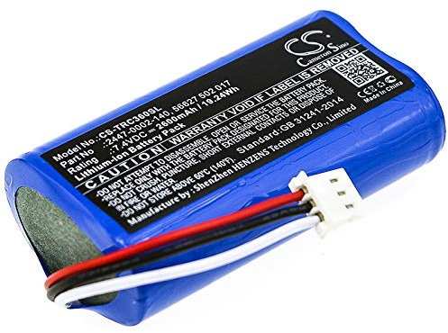 TECHTEK Battery 2600mAh compatible with [Trilithic] 360 DSP, E-400 replaces 2447-0002-140, 56627 502 017