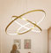ANZHUANG LED Hängeleuchte Gold, Pendelleuchte Esstisch Rund 3-Kreis-Entwurf Lampenschirm, Dimmbare Mit Fernbedienung 3000K-6500K, Acryl Schlafzimmer Pendelleuchte Höhenverstellbar Lampen 76W