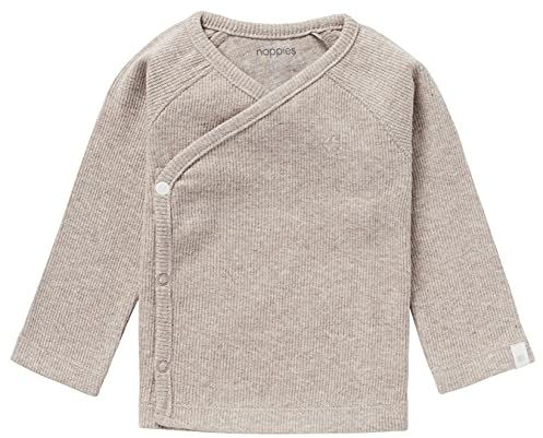 Noppies Unisex Baby U Tee Overlap LS Rib Nanyuki T-Shirt, Taupe Melange-P757, 56
