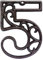INCREWAY Numéro de maison en fonte sculptée de 11,7 cm - Numéro de maison rétro en fonte pour café, bar, restaurant (5)