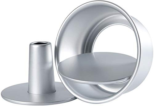 Gelentea Runde hohle Chiffon-Kuchenform aus Aluminiumlegierung, für Lebensmittel, Kuchenformen, Backform mit abnehmbarem Boden für die Küche