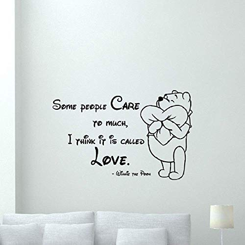 Winnie The Pooh Zitat Wandtattoo Kinderzimmer Vinyl Wandaufkleber Kinderzimmer Liebe Zitat Aufkleber Wandbild Tapete Schlafzimmer 57X37Cm