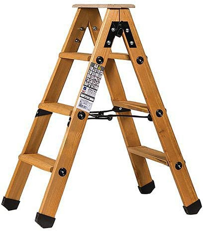 Centaure - Escabeau double accès bois 2x3 marches + tablette