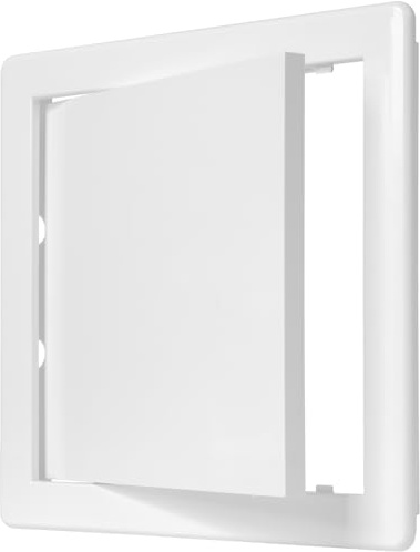 ECOPRO VENT 200 x 200 mm White Plastic Access Panel – ABS Inspection Hatch Panels for Fuse Box Cover Cabinet, Plumbing & HVAC Systems – Wall or Ceiling Access Hatch Door for Openings