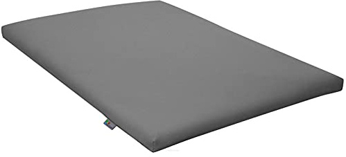 FORTISLINE Hundematte 100x65 cm L Grau – Waschbares Hundebett aus Kunstleder, Wasserabweisendes Hundekissen für Hundebox & Auto, Pflegeleichte Liegematte für mittelgroße Hunde