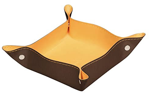 Rhodia 194585C - Taschenleerer 12x12x4, 5 cm, aus Kunstleder, elegant und praktisch, 1 Stück, Bronze