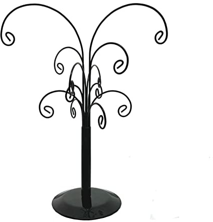 JZK Black Metal jewellery display stand for earrings, Tree Stand for Jewellery Ornaments, Earrings Display rack, Earrings organiser stand, Baubles Hanging Stand, Earrings Display Stand Holder Stand