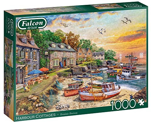 Jumbo, Falcon de luxe - Harbour Cottage, Jigsaw Puzzles for Adults, 1000 piece