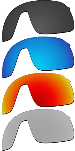 EZReplace Ersatzgläser für Oakley Sutro Lite OO9463 Sonnenbrille (polarisierte Gläser) – passend für Oakley Sutro Lite Rahmen (Carbon Black + Ice Blue + Fire Red + Metal Silber), Carbon Schwarz +