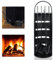 LARS360 Accesorios Chimenea Utensilios de Limpieza Para Chimeneas Buena Resistencia al Calor Incluye Escoba Pala de Ceniza Atizador Alicates Soporte con Protección Visual de Acero Inoxidable Negro
