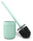 Nadi Collection | Escobilla de baño-WC-Inodoro | Resina | Verde Menta Mate | Serie Urban | Cepillo Negro Desmontable | 9.4cm ∅ x 35.5 cm Alto (Menta)