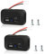 2PCS Toma de Cargador de Coche Dual Puertos USB, 4.8A Adaptador de Cargador de Coche,12V/24V Panel de Enchufes USB Carga Rápida Adaptador con Cubierta de Resorte, para Motos, Barcos, Camiones, RVs