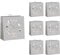 PremiumLine Geschenktüten Weihnachten SMALL, 6 Stück | 15x15x6cm, mit Kordel & Namenskarte | Geschenktaschen Weihnachten Klein, CD Weihnachtstüte | Merry Christmas
