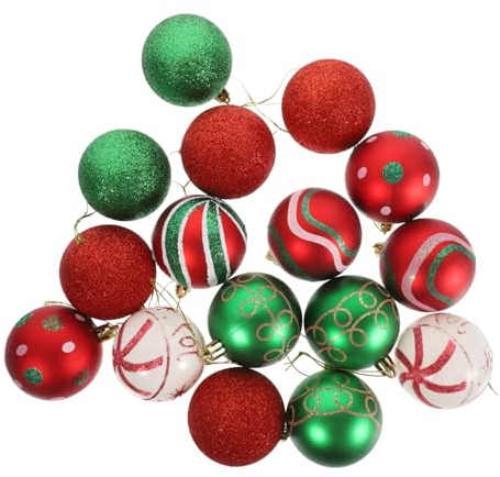 Garneck 1 Schachtel Christbaumkugel 6cmpvc Weihnachtskugel (d-typ) Weihnachtskugeln Anhänger Grüne Weihnachtskugelverzierung Christbaumkugel-anhänger Hängender Baum Weihnachten