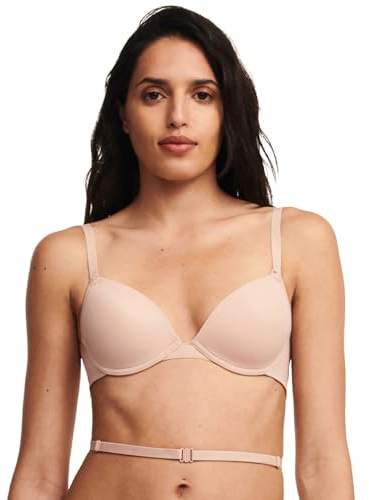 Chantelle Damen-T-Shirt-BH mit tiefem Rücken, Multi-Way Plunge, Nude-Rouge, Medium