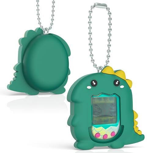 Silikon Hülle für Tamagotchi Original, MOWYEOK Kratzfest und Stoßfeste Schutzhülle mit Cartoon Muster, für Tamagotchi Original Spielkonsole Zubehö (Dinosaurier)