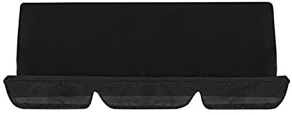 PLUCKSTAT Garden Swing Seat Cover, Durable Swing Chair Cover Replacement, Swing Cushion Cover Waterproof & Dust-proof, Fit for 3 Seater Outdoor Swing Chair 150 x 50 x 10cm (Black)
