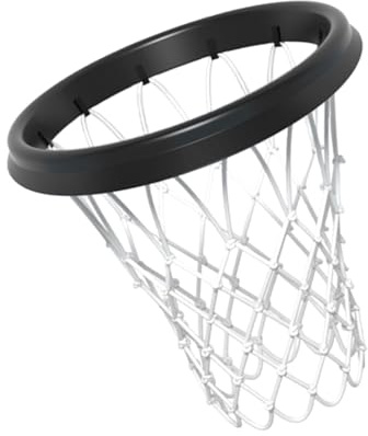 CVZQTE Red de baloncesto de poliuretano, marco de red de baloncesto escolar, interior y exterior, red de baloncesto extraíble, marco de red portátil de baloncesto