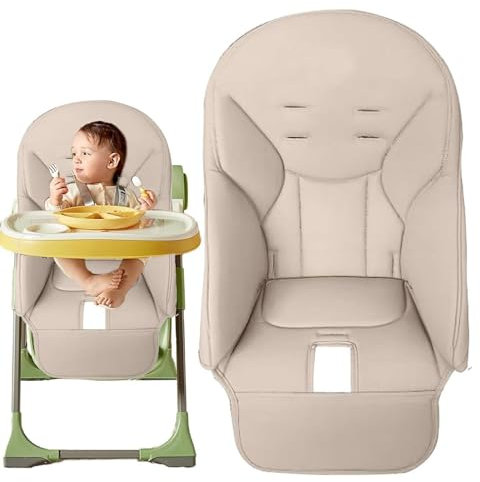 Baby Hochstuhl Sitzbezug, Baby Hochstuhl Bezug, Baby Esszimmerstuhl Sitzkissen PU-Leder Hochstuhl Sitzauflage Universeller Ersatzbezug Für Peg Perego,Siesta Zero3,Baoneo, 83x40 cm