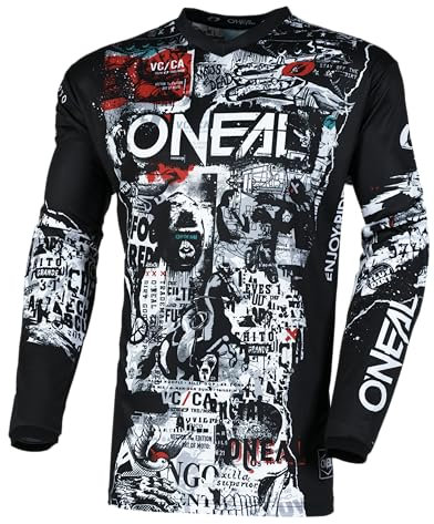 O'NEAL Element Attack Herren-Jersey, Schwarz/Weiß, Größe S