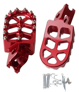 PGQSQVTXF Moto Supports Pédales pour CRF300L CRF 300L CRF300 Rallye CRF 300 L Repose-Pieds Avant pour Motos Repose-Pieds Pièces De Pédale Cale Pied Moto(Rouge)