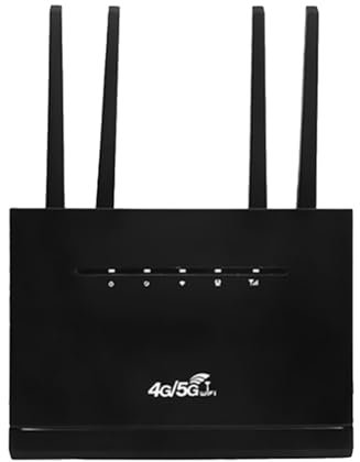 Xbsduih Router inalámbrico WR710 Router 4G LTE módem 4 Antena externa RJ45 WAN LAN con ranura para tarjeta SIM - Enchufe de la UE