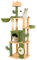 COSTWAY Rascador de Cactus, 160 cm, árbol para Gatos con Cueva para Gatos, Plataformas, Poste de sisal, Cesta, Tabla para rascar y Juguetes, Muebles para Gatos, Muebles para Gatos, árbol de Madera