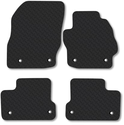 Mazda 3 (2009-2014) 5mm Rubber Car Mats | Heavy Duty Rubber Tailored Fit Floor Mats Full Coverage Durable Waterproof Accessories Easy Clean Anti Slip Made in the UK