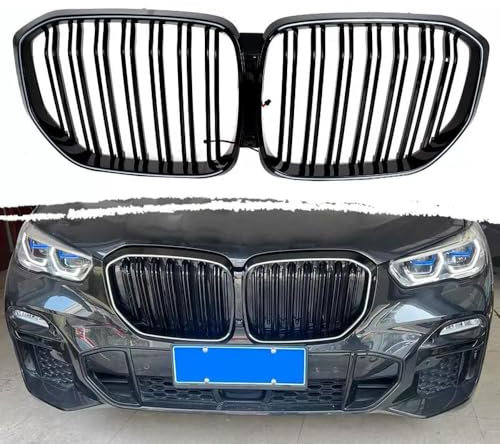 2 x Fronthauben-Kühlergrill mit LED-Licht für BMW X5 X5M G05 2019–2023 2022
