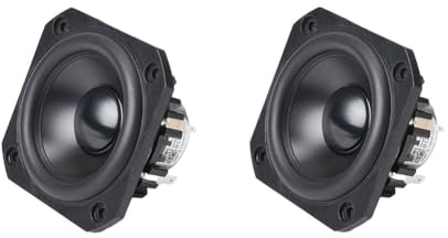 Sunmeit 2Pcs Speakers, 8 Ohm 25W Rectangular High Fidelity Speakers, Audio for Home Theater