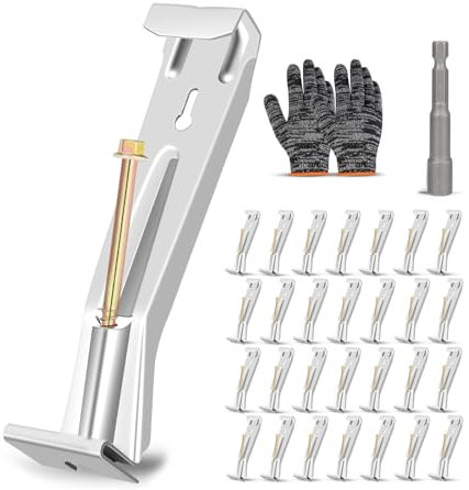 Pack of 28 Hide Gutter Hangers 5 Inch Sturdy Brackets with Screws Designs Portable for Fixing Sagging Gutters Use