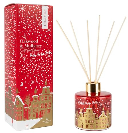 WAX LYRICAL Oakwood & Mulberry Festive Scented Reed Diffuser 180ml