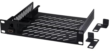 GeeekPi DeskPi RackMate 1U Rack Mount Shelf, 25,4 cm Mini-PC-Rackregal mit RJ45 CAT6 Port & Mini-HDMI-Anschluss für DeskPi RackMate T1/T0