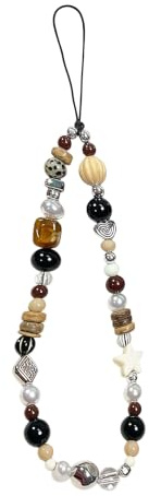 Zosutetoxo 1 Piece Mobile Phone Wrist Strap with Crystal Bead Pendant, Strap for Smartphone Case Keychain Bag Gift for Women