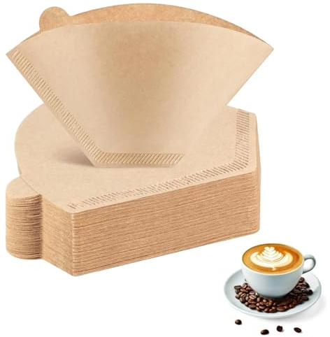 YIPFEN 200 Stück Kaffeefilter U-Form #2 Kaffee Filtertüten Kaffeefilterpapier Kaffee Extraktionsfilter Kaffeezubehör für Zuhause Büro Filterbecher Handfilter (2-6 Tassen)