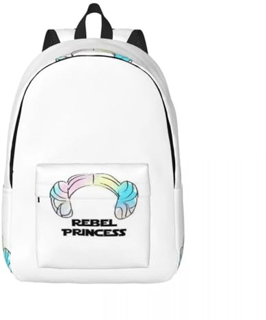ASDCTYTKO Rebel Princess Einfacher und stilvoller Rucksack Canvas-Rucksack Reise-Rucksack-Festivalgeschenk