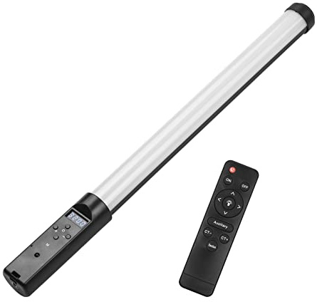 Yctze Tube Vidéo LED Portatif avec Télécommande – Lumière d'appoint à intensité Variable 3 200 K-5 500 K pour la Photographie, Le Vlogging et Le Streaming en Direct