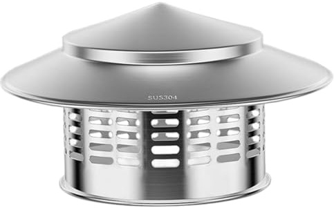 6 Inch Chimney Caps for Outside Waterproof Stainless Steel Chimney Cover with Screen for Wood Stove Pipe & Fireplace Cap, Caps for Outside, 6 Inch Cap, Cover