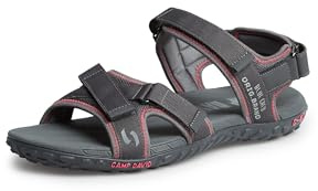 Camp David Herren Sandale im Trekking-Design Asphalt Gray, 41