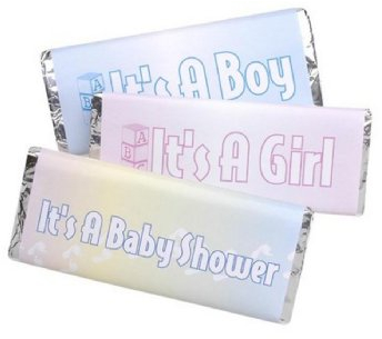 Candy Bar Wrapper - It's a Girl - Pink - 24 Stück